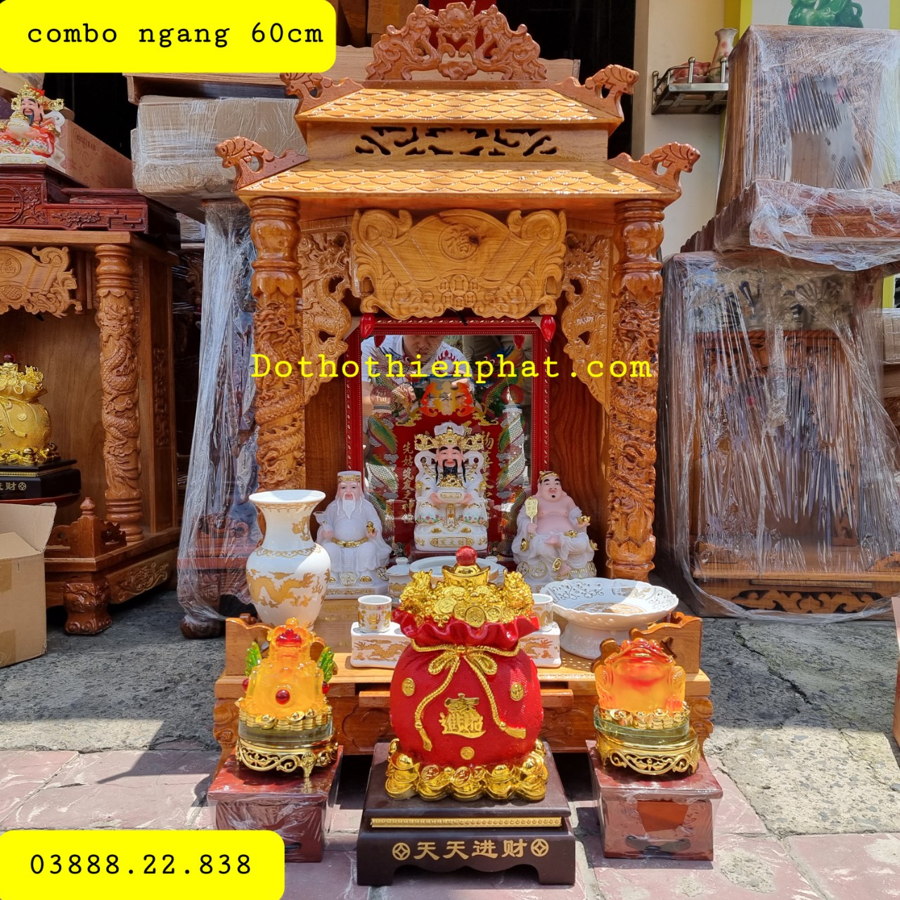 200+ Mẫu bàn thờ Thần Tài - Ông Địa đẹp nhất 2024 - Đồ thờ Thiên Phát