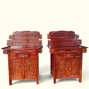 [Mẫu Mới Rất Đẹp] Ngang 107-127cm Tủ Thờ Gia Tiên Gỗ Tràm 3 Tầng Tủ Thờ Phật Mẫu Cửa Trước